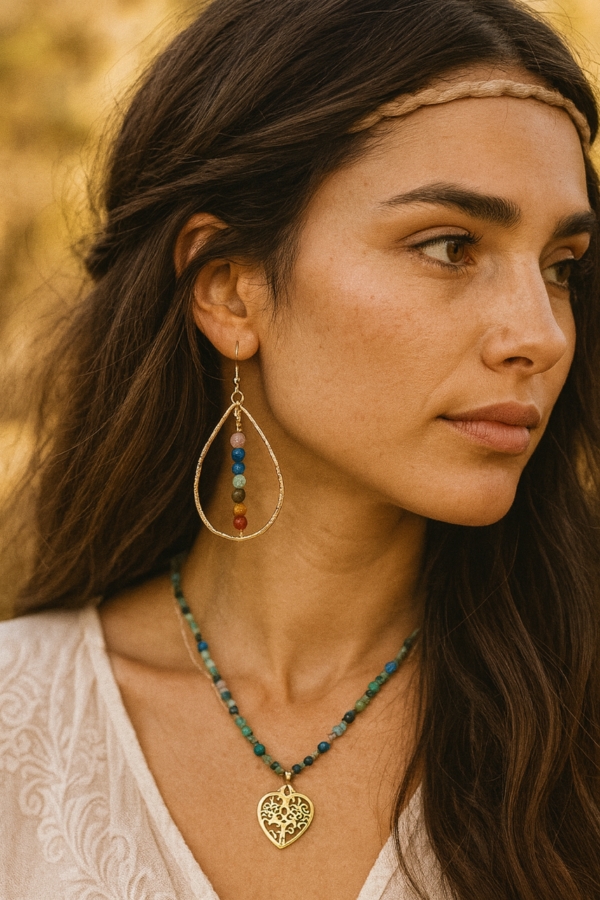 Boucles d'oreilles 7 chakras