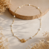 collier nacre et hématite doré