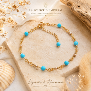 bracelet cheville amazonite