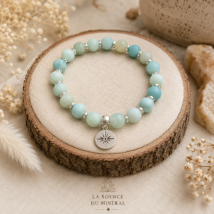 bracelet amazonite givrée