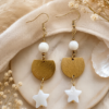Boucles d'oreilles nacre etoile