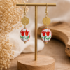 47A1E47F-9E44-4A3B-B5D5-CCE36A3F483A boucles d'oreilles coquelicot