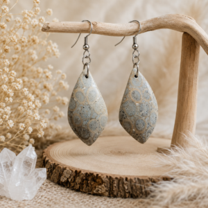 Boucles d’oreilles "Trésor des Abysses" - Coquillages fossilisés
