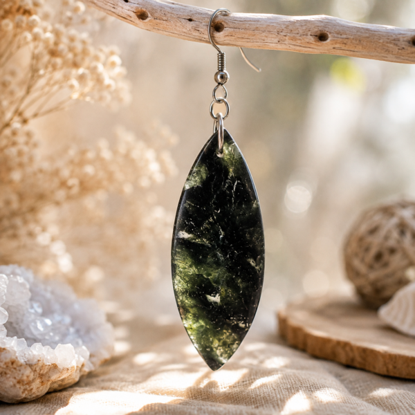 Boucles d’oreilles "Cœur de Jade" - Jade néphrite