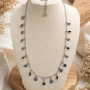 collier spinelle noire facettee