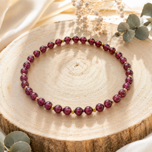 A977CB10-94A5-41D7-B8D6-D0852390F601 bracelet grenat rose