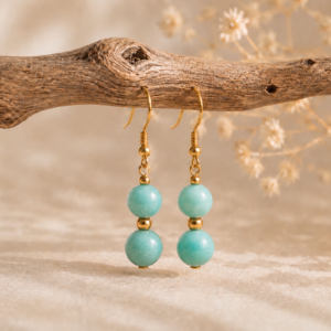Boucles d'oreilles amazonite