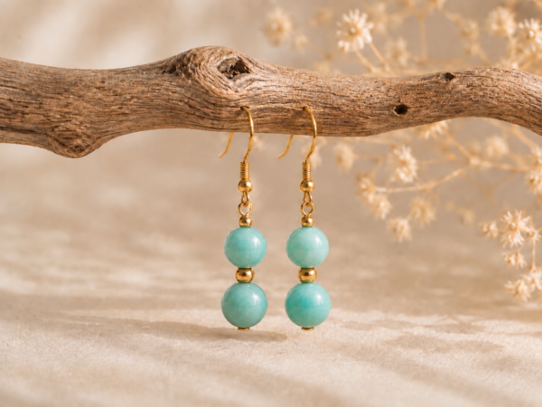 Boucles d'oreilles amazonite