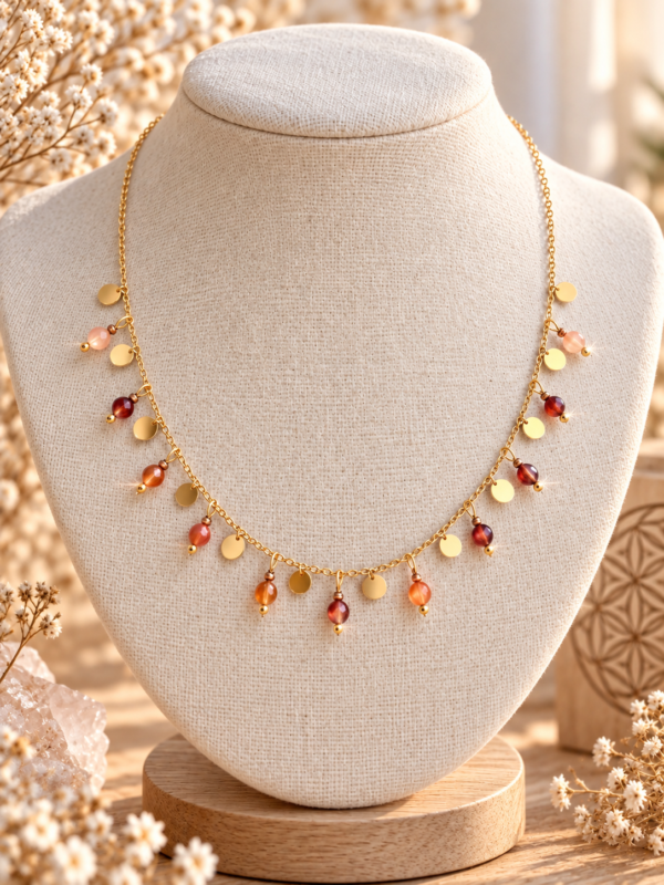 collier cornaline
