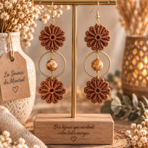 boucles d'oreilles agate mexicaine